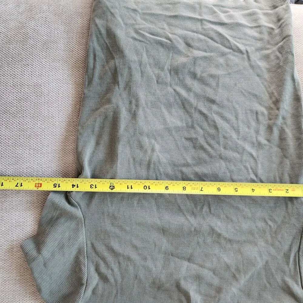 Marine Layer Dark Green Small Lexi Rib Sun In Crew Tee NWT - Picture 6 of 7